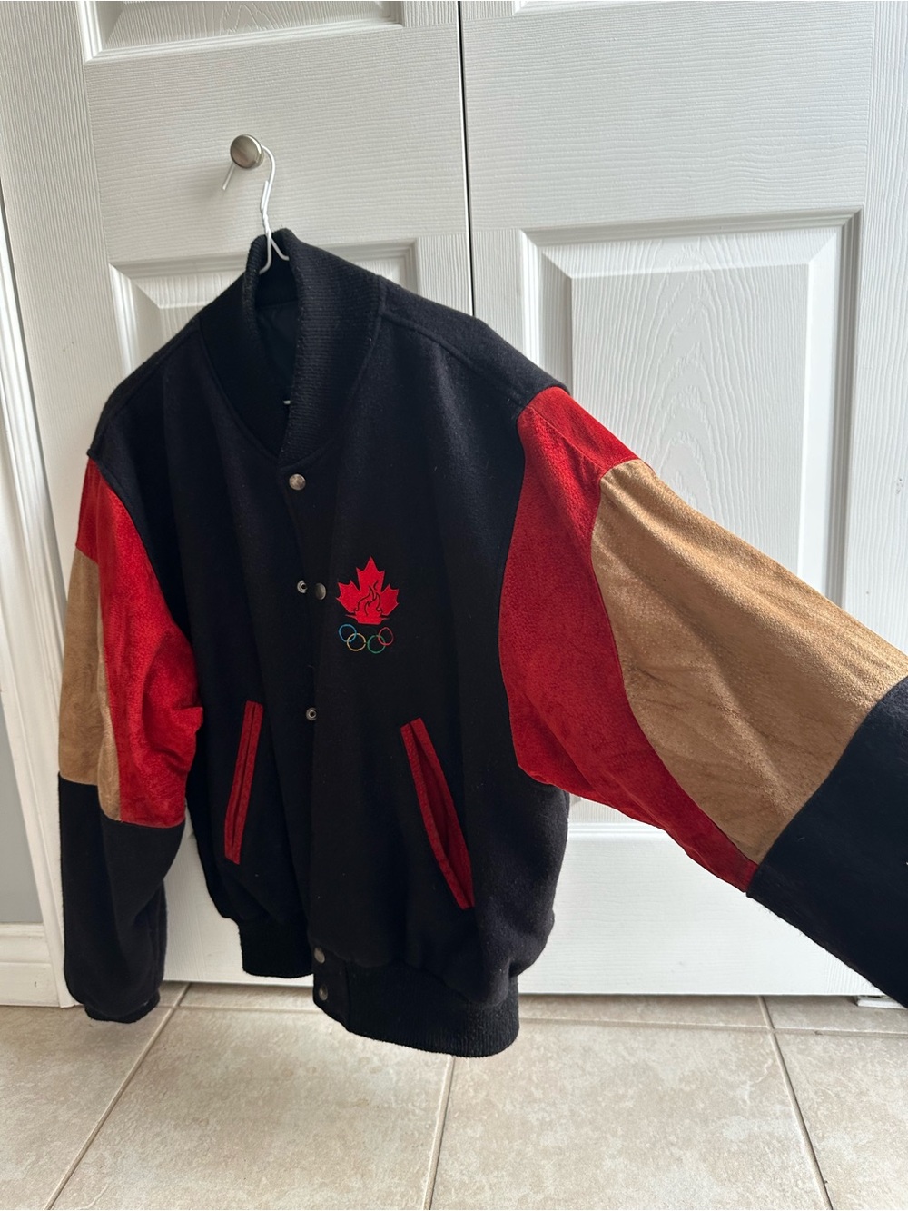 Vintage Team Canada Olympics Varsity Jacket Cocoa Valley Large - Picture 6 of 8